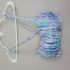Shade & Shore Blue Purple Green Bikini Swim Suit Top Size 36C